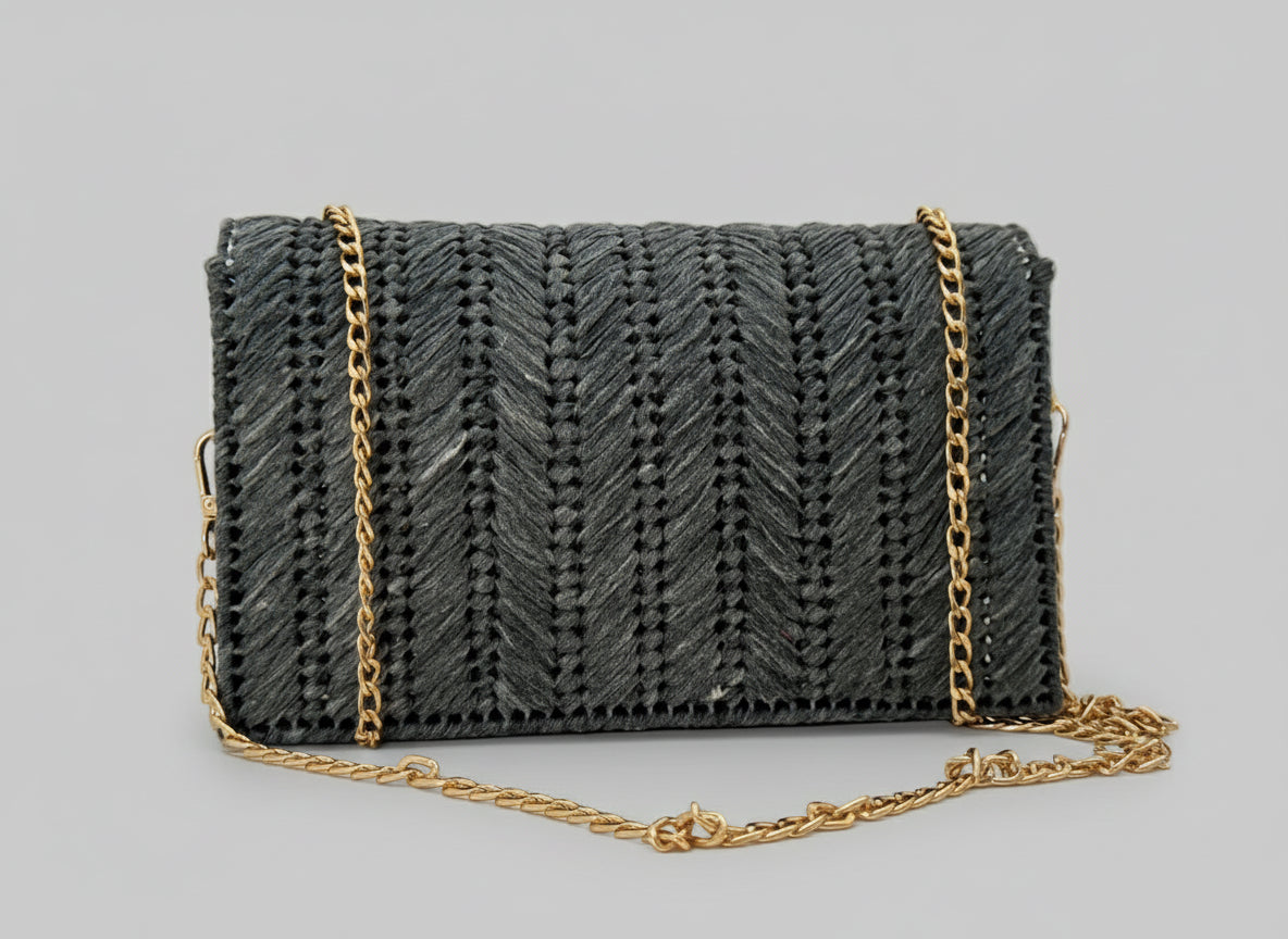 Charcoal Elegance Purse - Anabi Bags