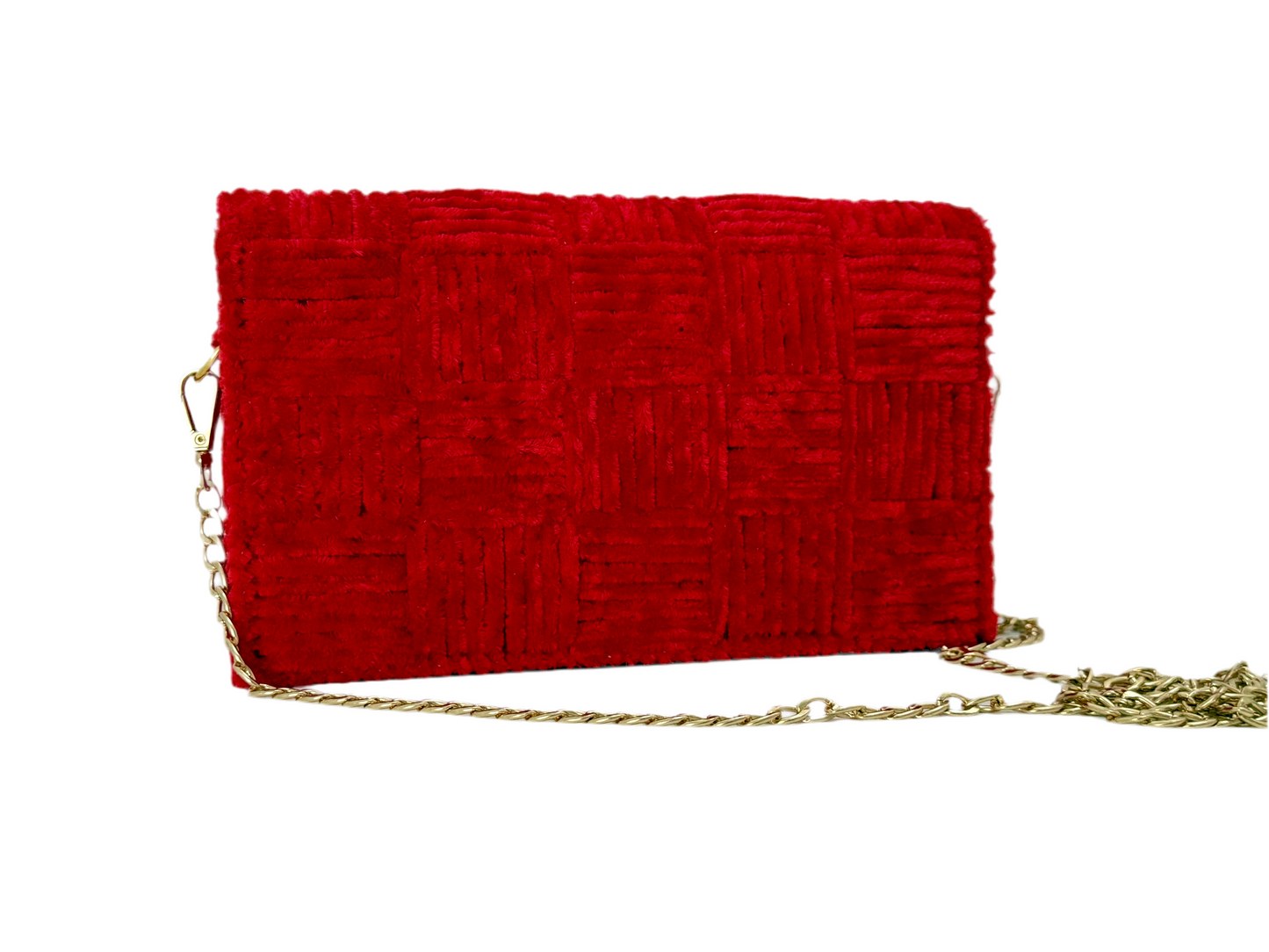 Velvet Radiance Clutch – Red Elegance Edition
