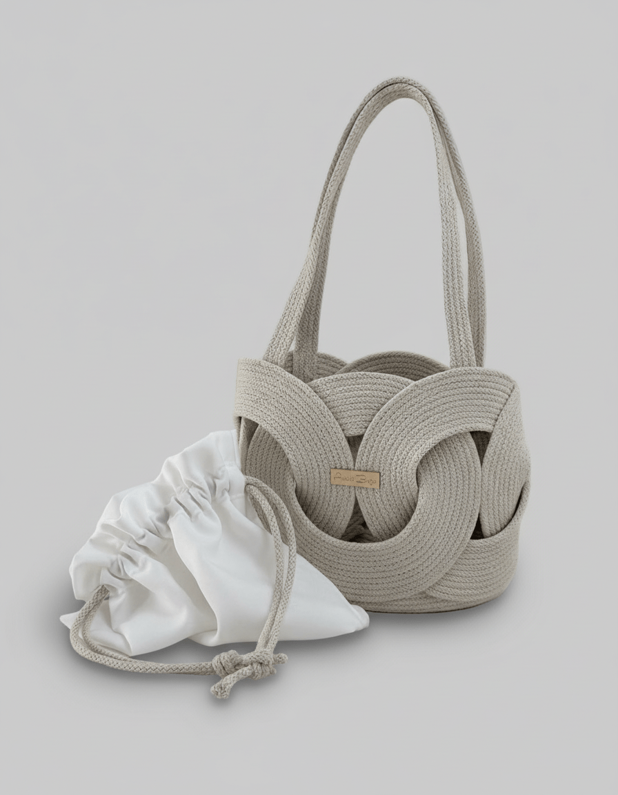 Cream Handmade Rope Bag - Anabi Bags