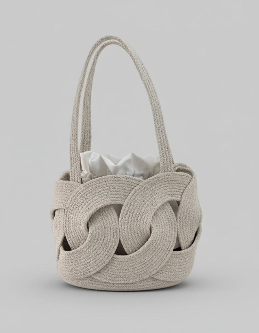 Cream Handmade Rope Bag - Anabi Bags