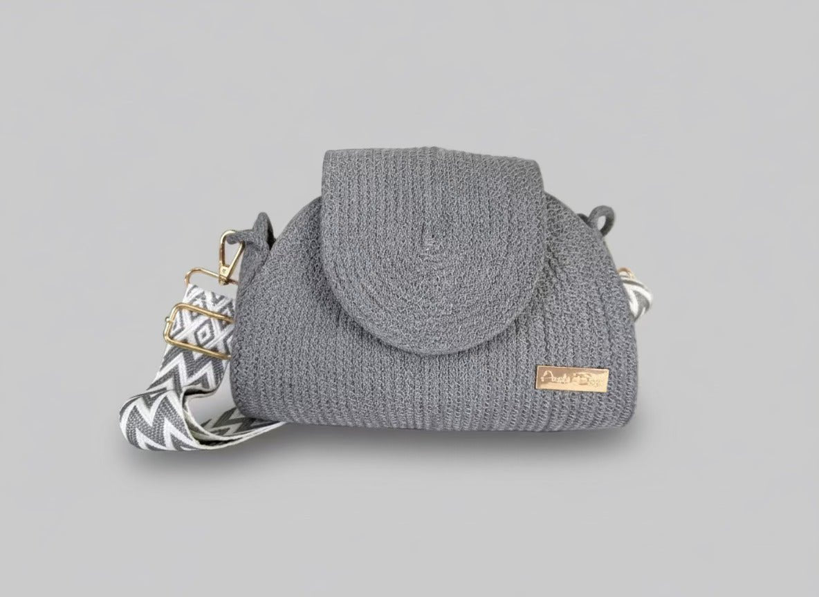 Maison Mano gray handmade rope bag