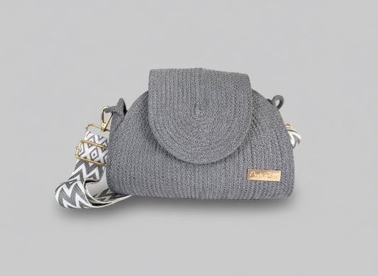 Maison Mano gray handmade rope bag