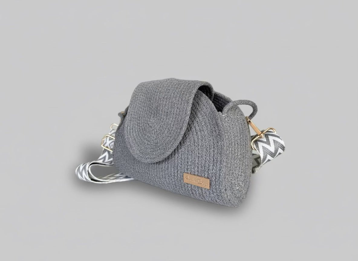 Maison Mano gray handmade rope bag